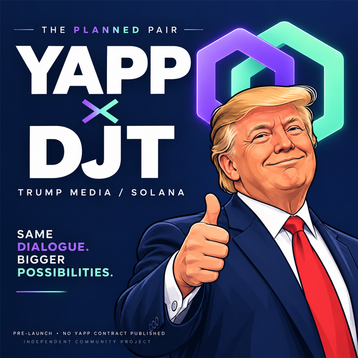 YAPP planned YAPP DJT pairing campaign artwork