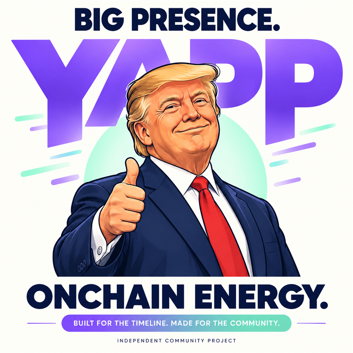 YAPP Big presence onchain energy campaign artwork